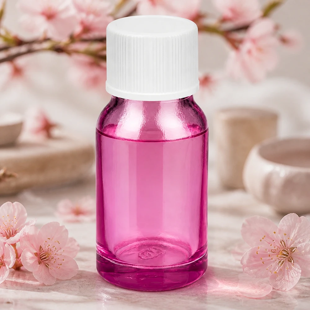 10 ml flaske 11 mm skruelåg hvid standard PurpleLine UT18/10 Højkvalitets 10 ml violet glasflaske med hvidt skruelåg til skønhedsprodukter