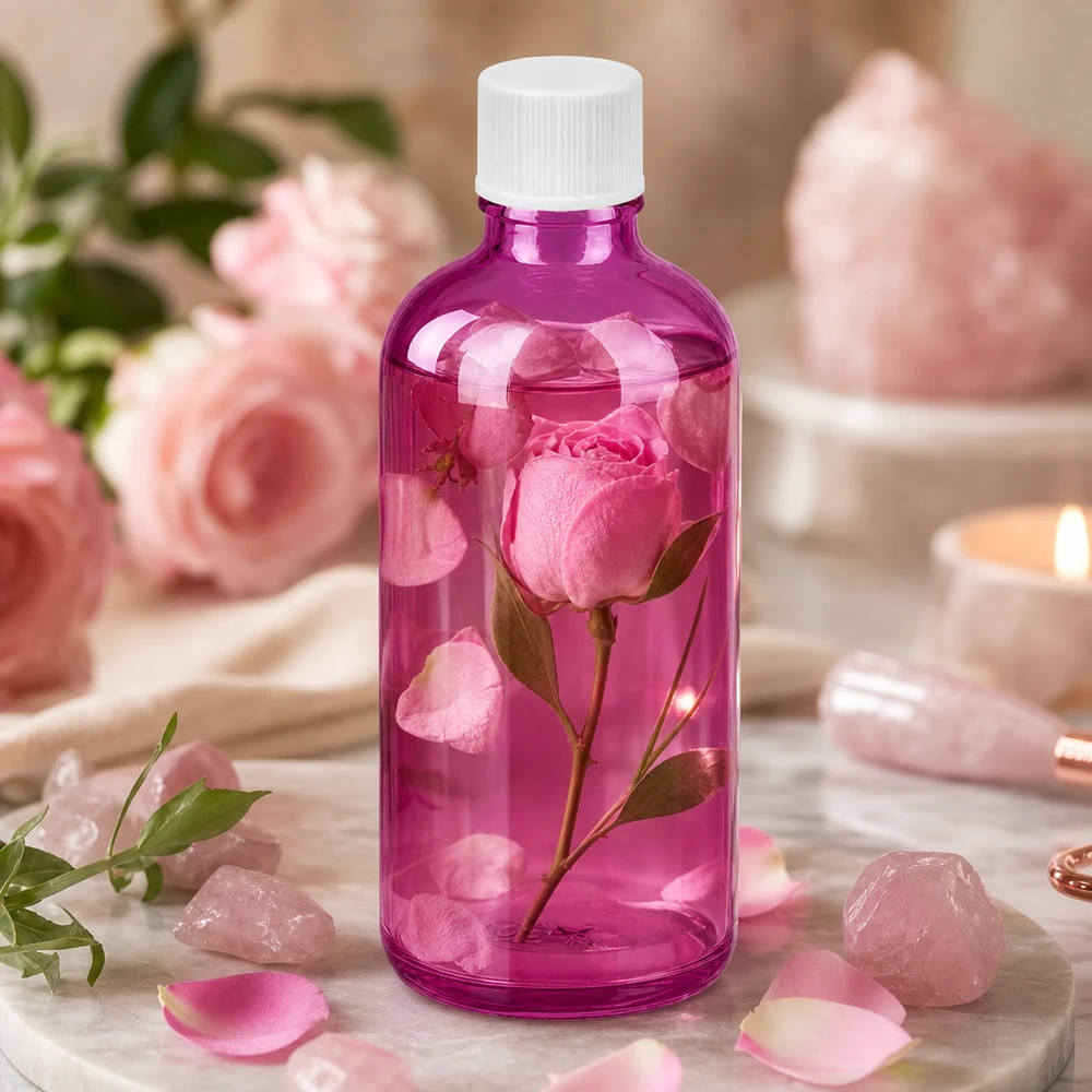 100 ml flaske 11 mm skruelåg hvid standard PurpleLine UT18/100 Elegant 100 ml flaske i lilla med hvid SV-hætte til skønhedsprodukter af høj kvalitet