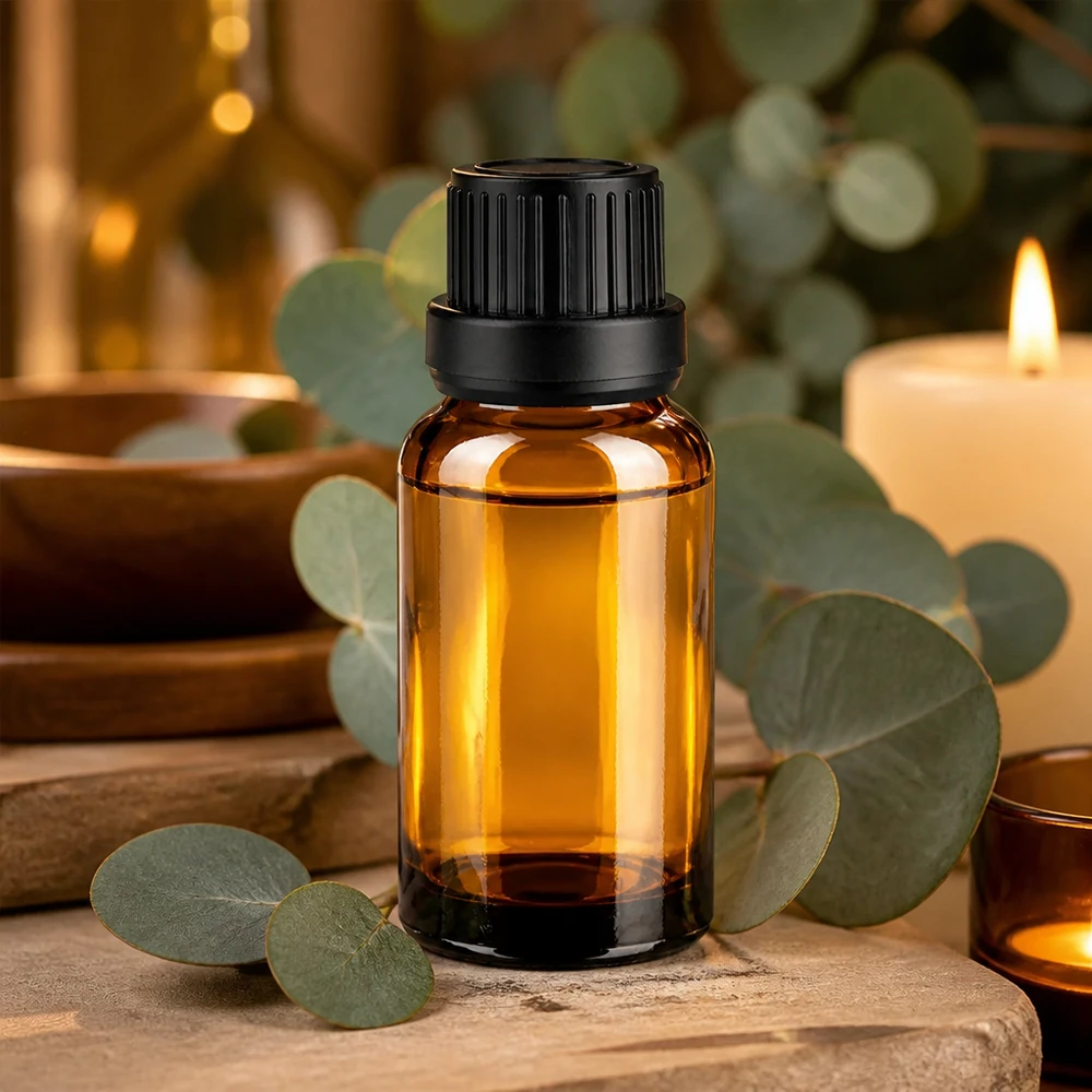 20 ml dråbeflaske 2 mm sort OV BrownLine UT18/20 Lille 20 ml dråbeflaske af ravfarvet glas med skridsikkert sort skruelåg
