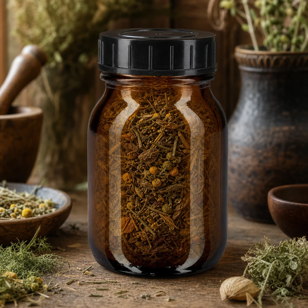 75 ml flaske med bred hals i ravfarvet glas med skruelåg Vielseitige 75ml Weithalsflasche Braunglas mit dichtem Verschluss für Küche und Hausapotheke