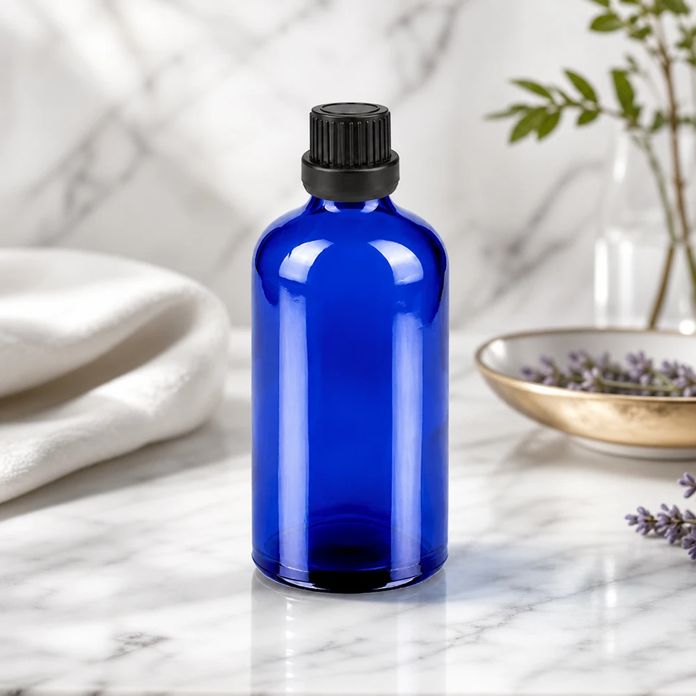 100 ml dråbeflaske 2 mm sort OV BlueLine UT18/100