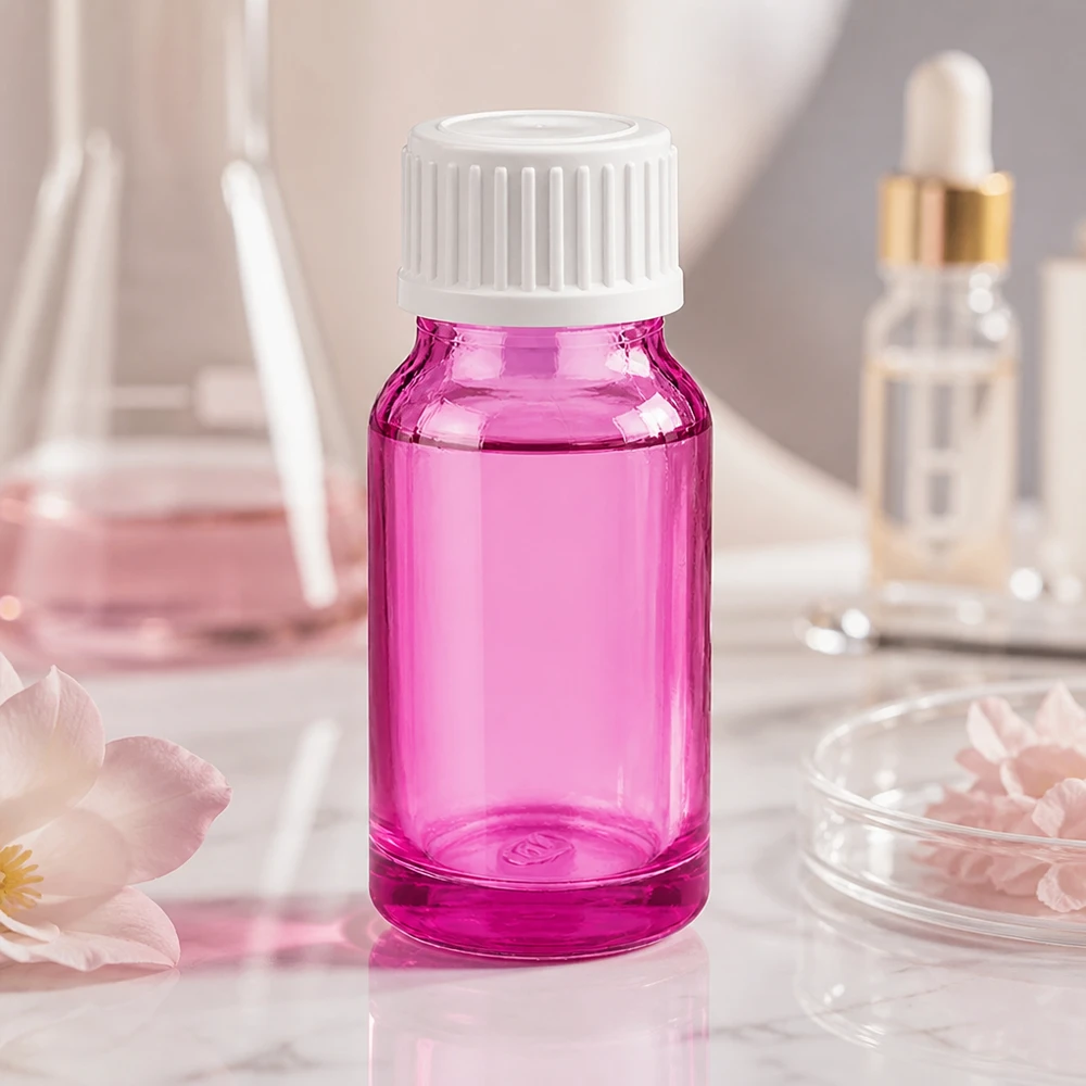 10 ml dråbeflaske 0,9 mm hvid standard PurpleLine. UT18/10 Højkvalitets violet glasdråbeflaske 10 ml med præcist 0,9 mm dråbesystem til kosmetik