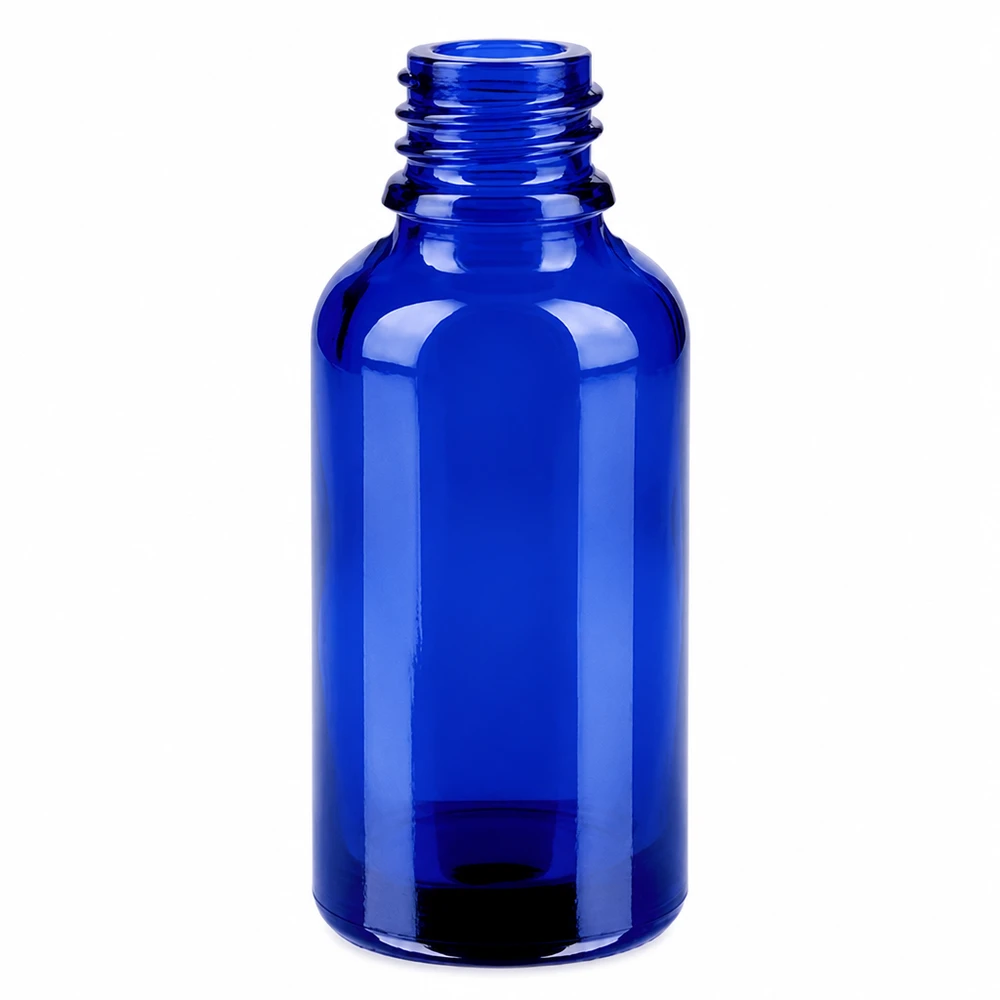30 ml flaske 11 mm SV rød OV BlueLine UT18/30 Blå 30 ml dråbeflaske af glas med 11 mm gevind til præcis dosering af væsker