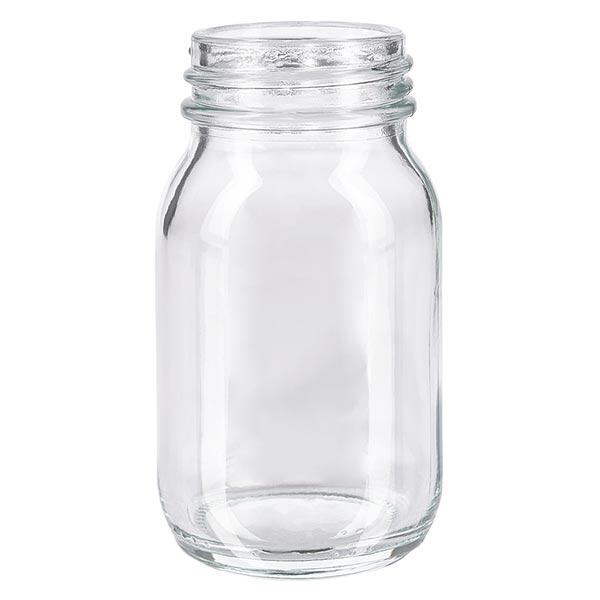 100 ml flaske med bred hals, klart glas