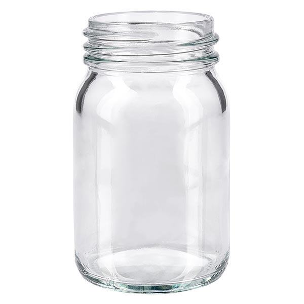 200 ml flaske med bred hals, klart glas