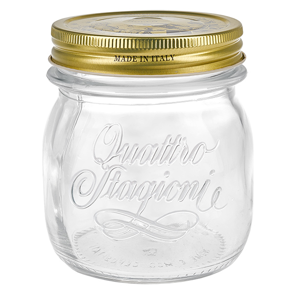 250 ml rundt glas "Quattro Stagioni" med låg