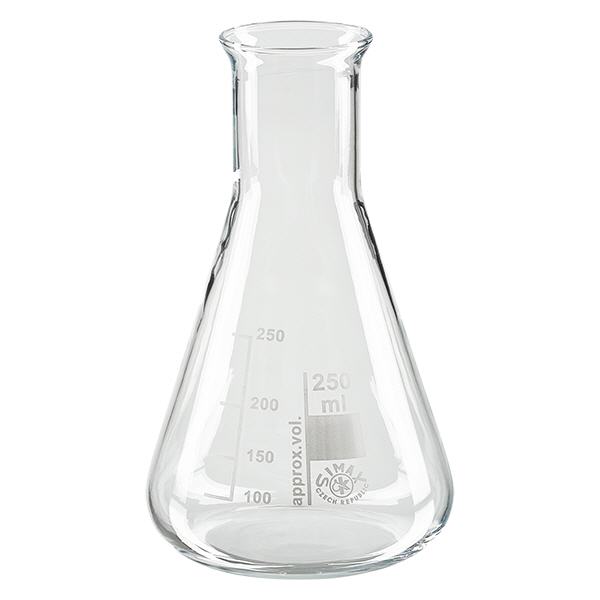 Erlenmeyer-kolbe 250 ml med smal hals