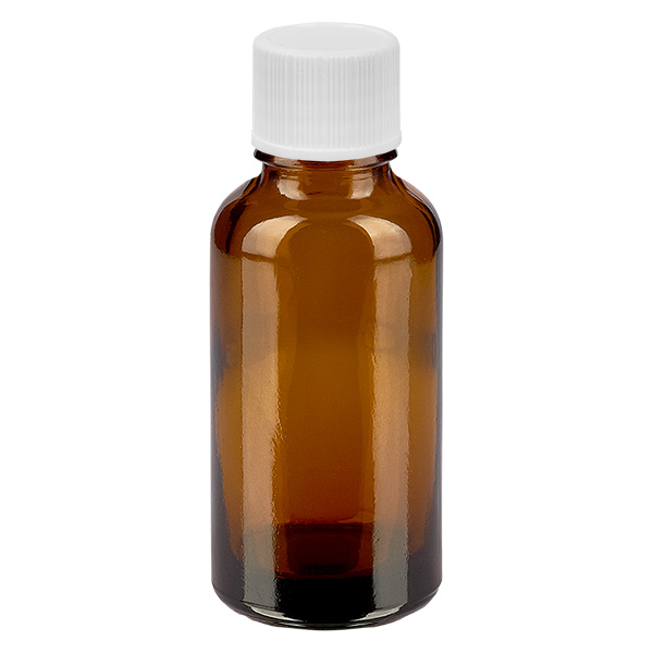 30 ml flaske 11 mm SV hvid STD BrownLine UT18/30