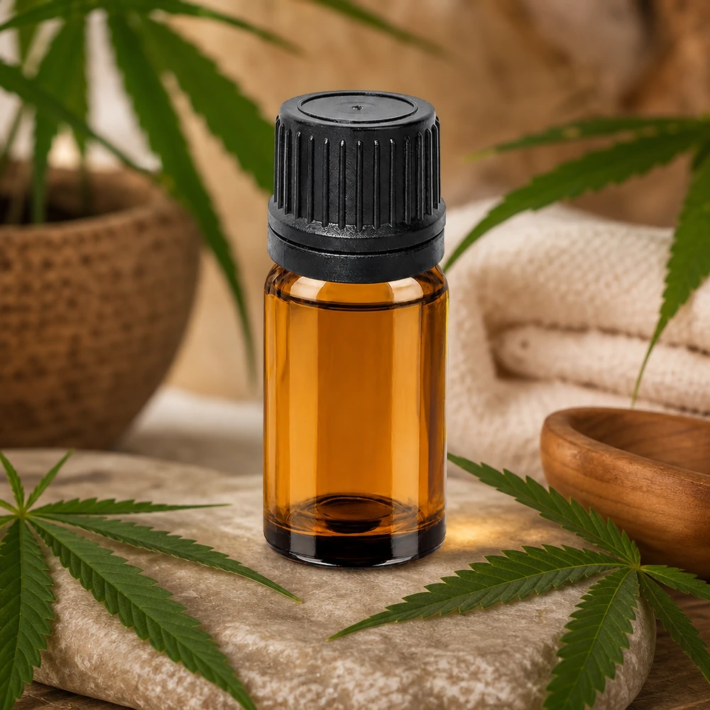 10 ml dråbeflaske 1 mm sort OV BrownLine UT18/10 Glasflaske i høj kvalitet, 10 ml, med 1 mm præcisionsdråbe til nøjagtig dosering af olier og tinkturer