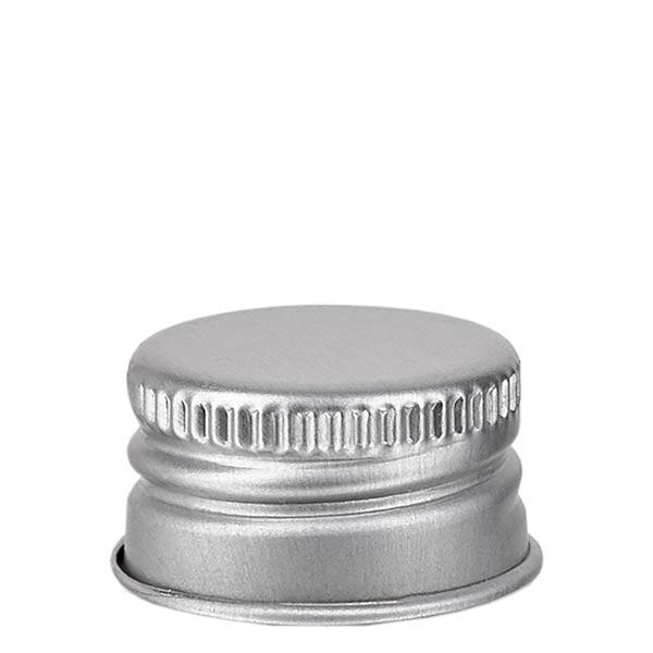 Skruehætte PP 18mm sølv aluminium stk Skruehætte PP 18mm sølv aluminium stk
