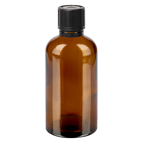 100 ml dråbeflaske 1mm s. OV KiSi Bli BrownL. UT18/100