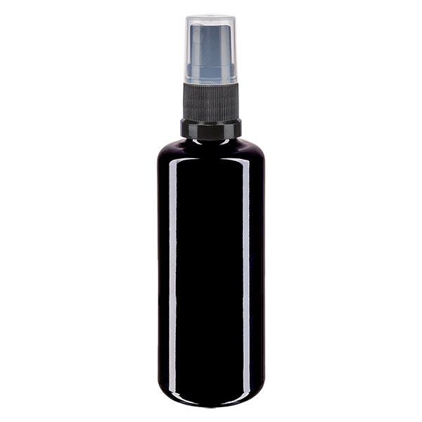 Apotekerflaske viol. 50ml spraytilbehør sort Apotekerflaske viol. 50ml spraytilbehør sort