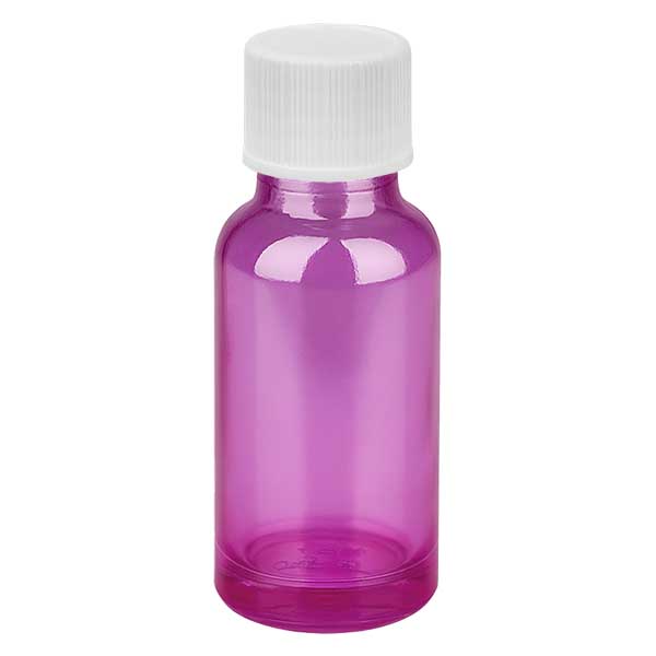 20 ml flaske 11 mm skruelåg hvid standard PurpleLine UT18/20