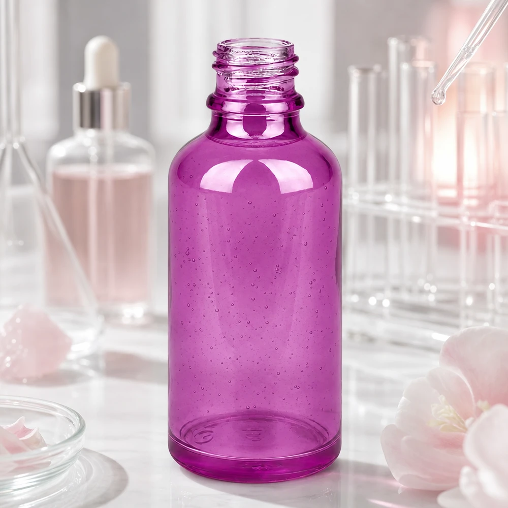 PurpleLine UT18/50 UNiTWIST glasflaske 50 ml i elegant lilla til professionel dosering