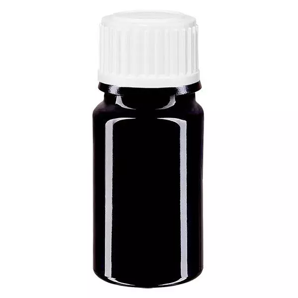 Apoteksflaske viol. 5ml skruelåg hvid stk. Apoteksflaske viol. 5ml skruelåg hvid stk.