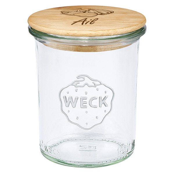 Træbeklædning "Ail" med WECK glasfiber 160 ml Træbeklædning "Ail" med WECK glasfiber 160 ml