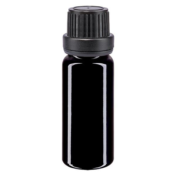 Apoteksflaske viol. 10ml dryp v. Pr. 2mm sort OV Apoteksflaske viol. 10ml dryp v. Pr. 2mm sort OV