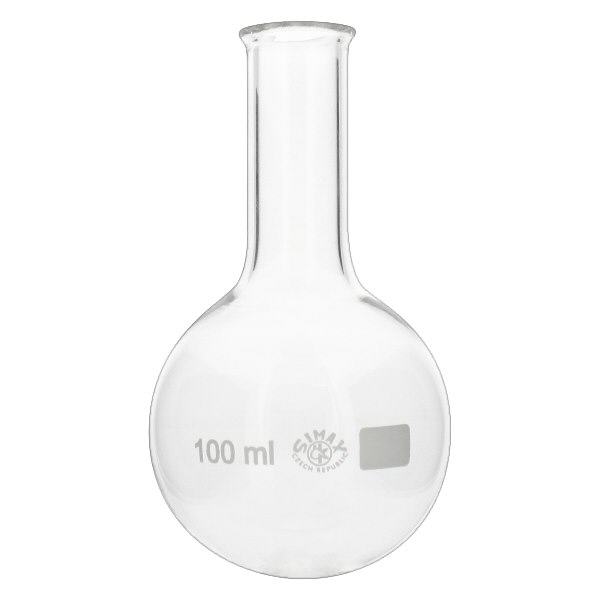 Rundbundet kolbe 100 ml med smal hals Rundbundet kolbe 100 ml med smal hals