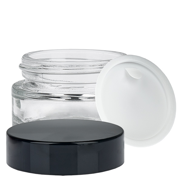 Glaskrukke 20 ml klar med indsatslåg UNiTWIST Glaskrukke 20 ml klar med indsatslåg UNiTWIST