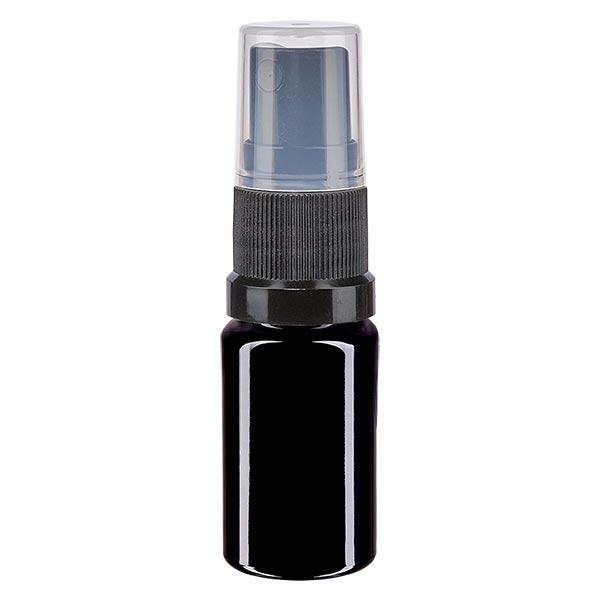 Apotekerflaske viol. 5ml spraytilbehør sort Apotekerflaske viol. 5ml spraytilbehør sort
