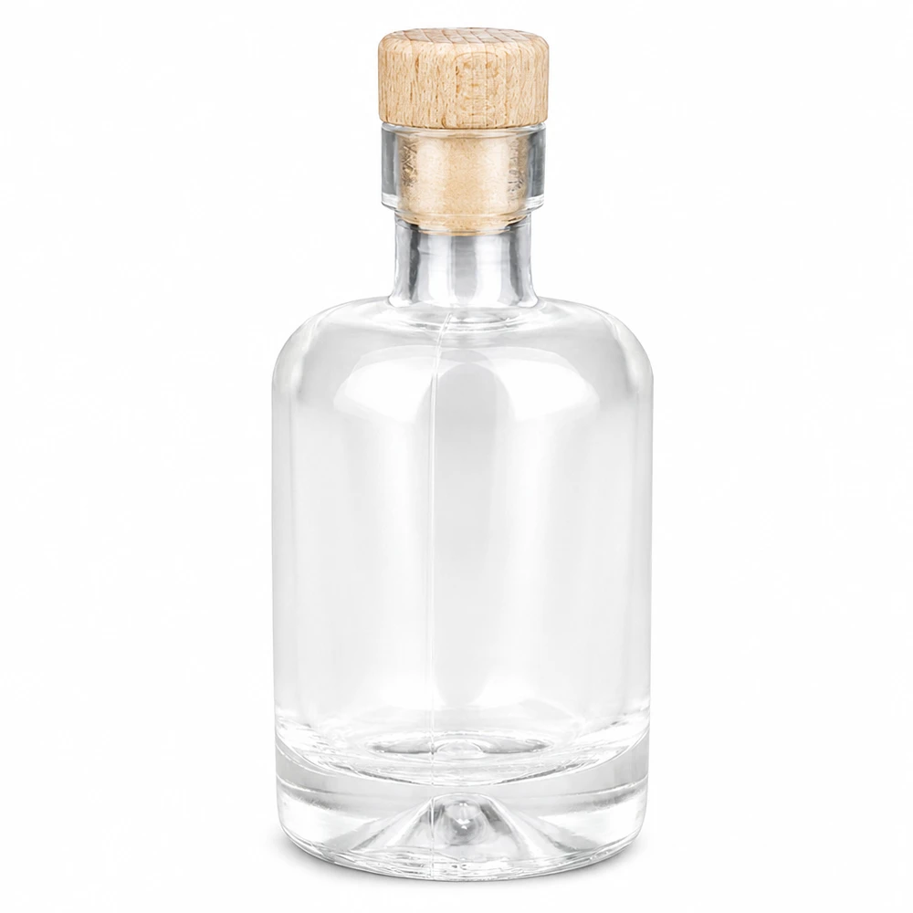 50 ml glasflaske Amelie med træhåndtag UNiTWIST 50 ml glasflaske Amelie med træhåndtag kork UNiTWIST tom transparent til spiritus og olier