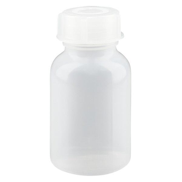 100 ml laboratorieflaske med bred hals og skruelåg