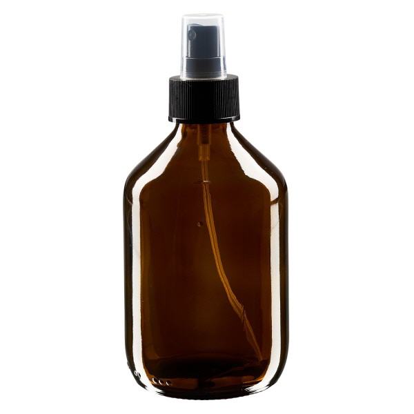 300 ml medicinflaske brun, med pumpesprøjte sort ApoGlas. Farmaceutisk kvalitet fra EU-produktion. 28 mm (PP28) gevind. (sirup, let glasflaske) 300 ml medicinflaske brun, med pumpesprøjte sort ApoGlas. Farmaceutisk kvalitet fra EU-produktion. 28 mm (PP28) gevind. (sirup, let glasflaske)