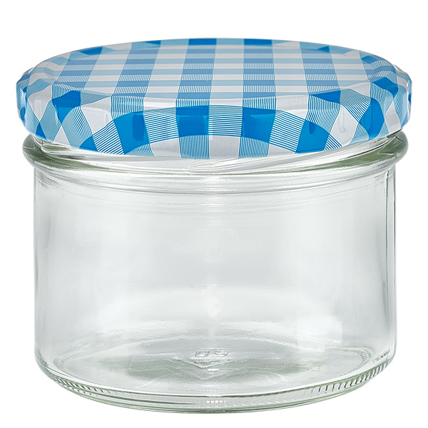 225 ml Briller + BasicSeal-låg blå/hvid UN...