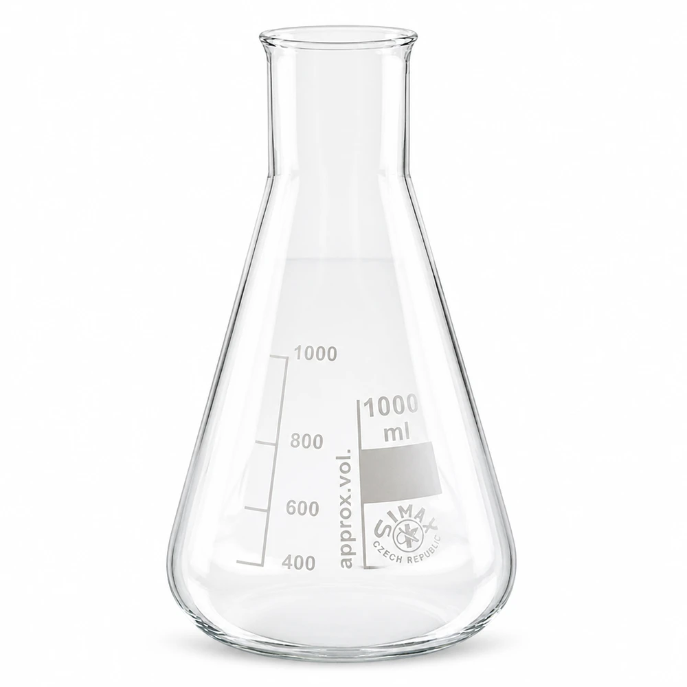 Erlenmeyer-kolbe 1000 ml med bred hals Erlenmeyer-kolbe 1000 ml med bred hals