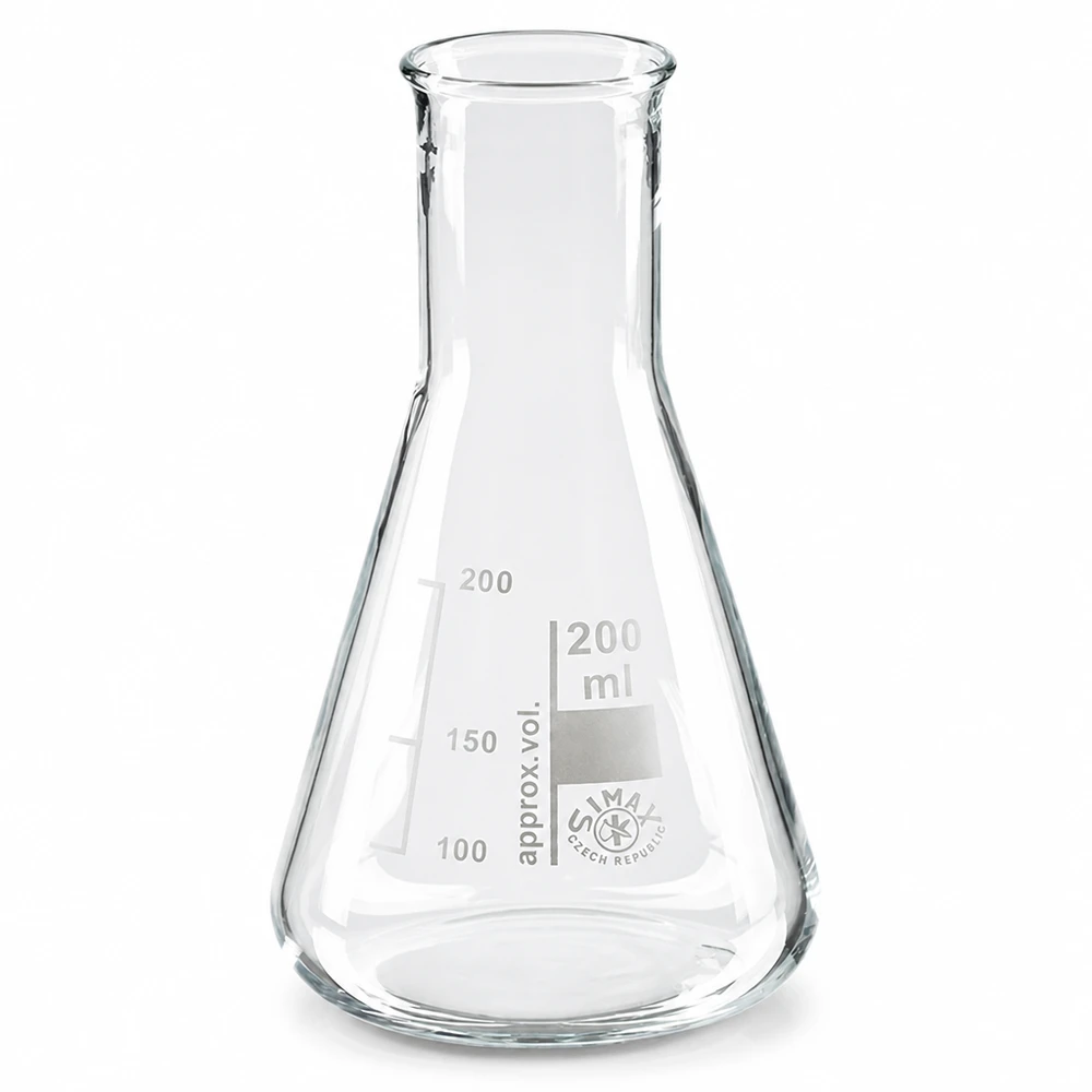 Erlenmeyer-kolbe 200 ml med smal hals Erlenmeyer-kolbe 200 ml med smal hals