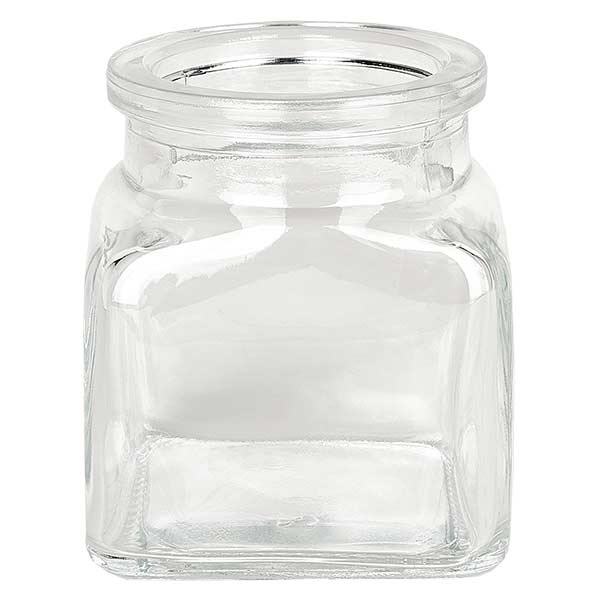 Quadratus 120ml klar, åbning 39mm, uden kork 38/42 Quadratus 120ml klar, åbning 39mm, uden kork 38/42