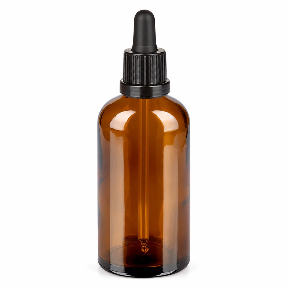 100 ml pipetteflaske sort OV BrownLine UT18/100 100 ml pipetteflaske brun med sort hætte til præcis dosering