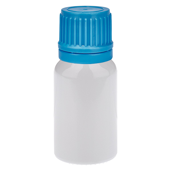10 ml flaske 11 mm skruelåg blå Originalitetslås WhiteLine UT18/10 10 ml flaske 11 mm skruelåg blå Originalitetslås WhiteLine UT18/10