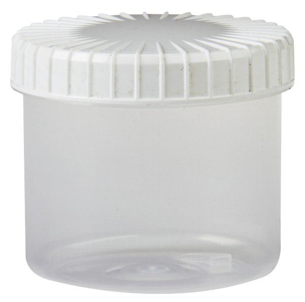 Transparent skruekrukke 135 ml med rillet vers Transparent skruekrukke 135 ml med rillet vers