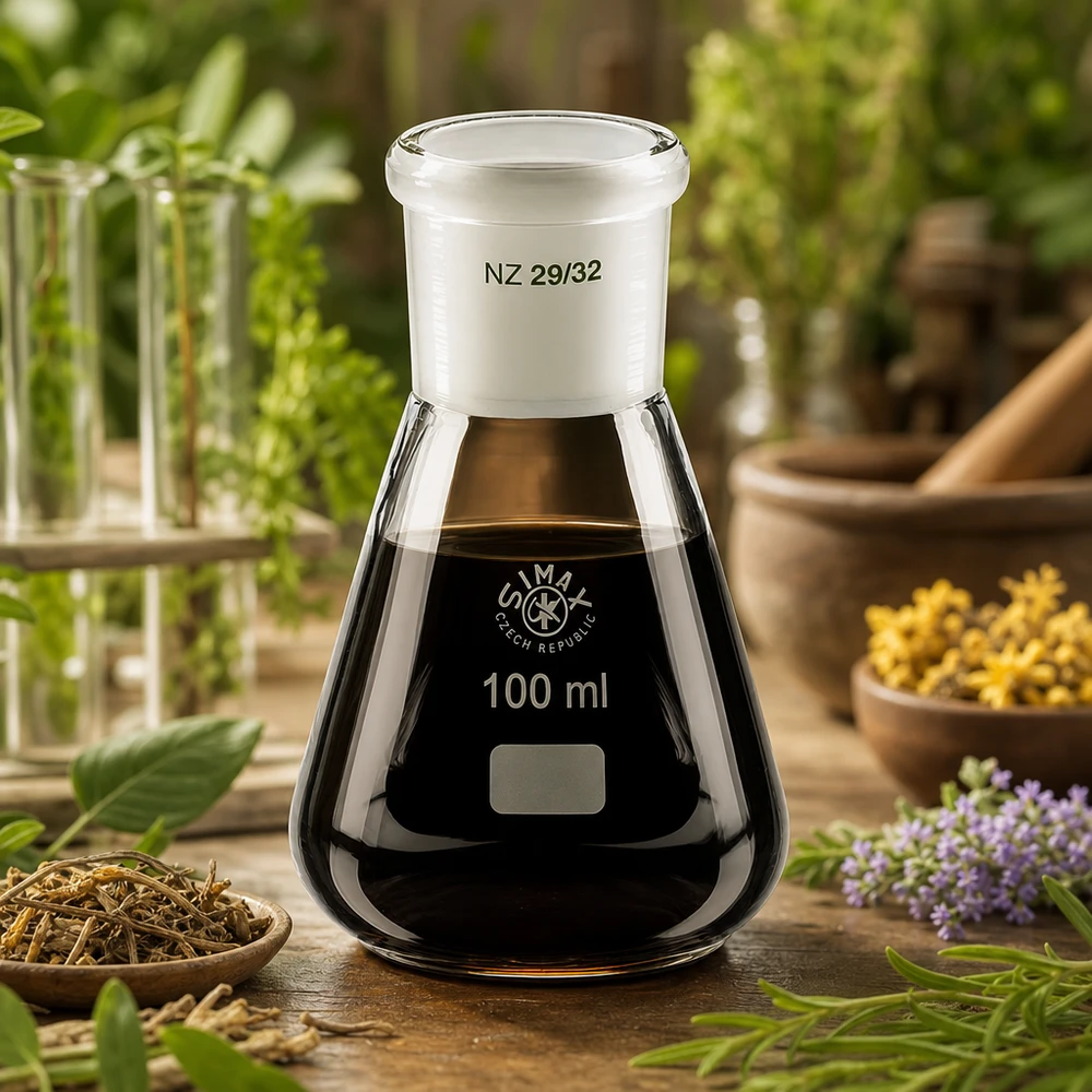 Erlenmeyer-kolbe 100 ml med standard slebet led (29/32) Erlenmeyer-kolbe 100 ml med standard slebet led (29/32)
