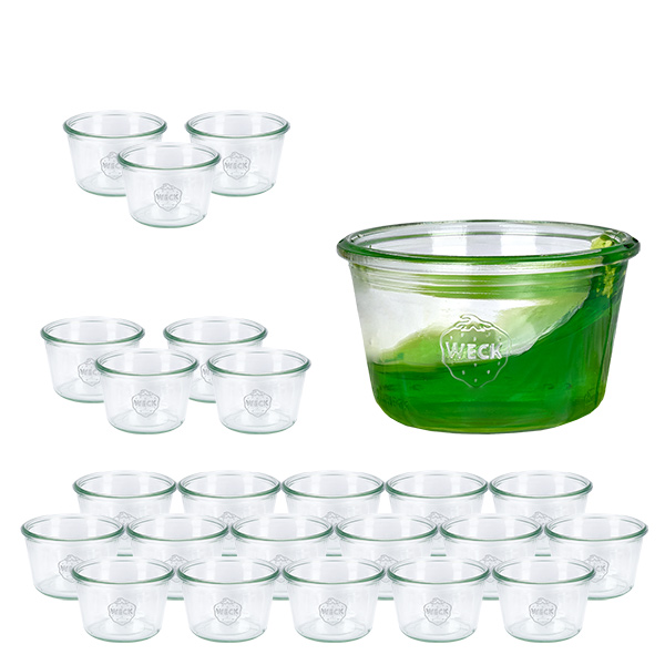Sæt med 24 Weck-krukker 370 ml Briller Sæt med 24 Weck-krukker 370 ml Briller