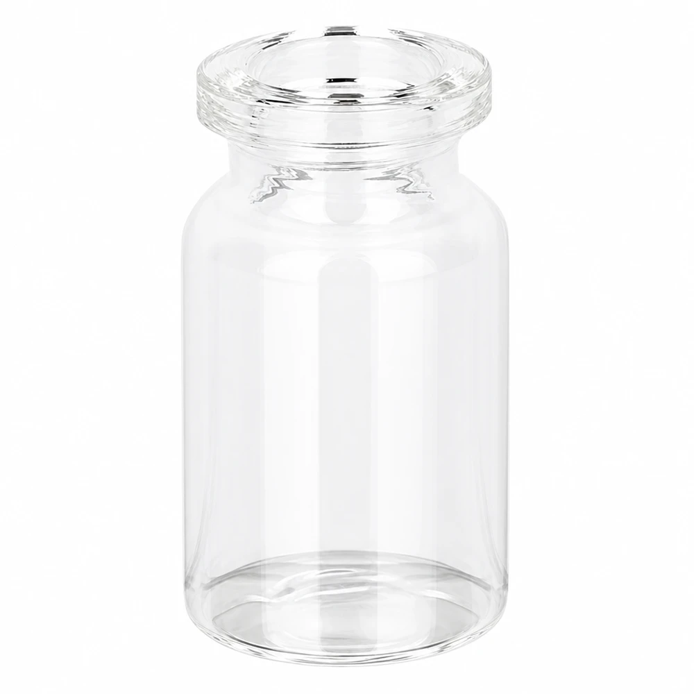 Injektionsflaske i klart glas 5 ml 5ml Klarglas Fläschchen für Injektionslösungen transparent mit glattem Boden
