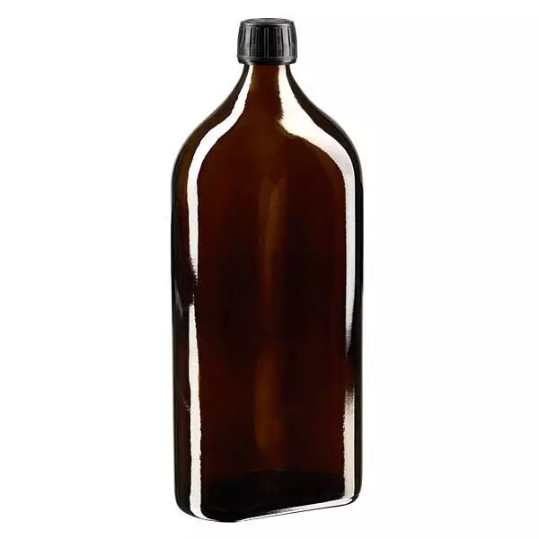 1000 ml Meplat brun Skrue v. se OV EPE-skive 1000 ml Meplat brun Skrue v. se OV EPE-skive