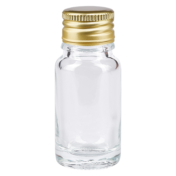 10 ml flaske 11 mm SV Alu-Gold STD ClearL. UT18/10