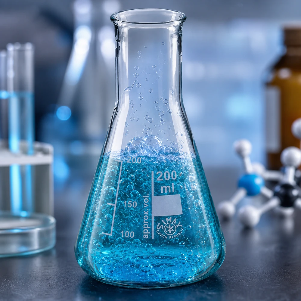 Erlenmeyer-kolbe 200 ml med smal hals Erlenmeyer-kolbe 200 ml med smal hals
