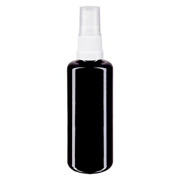 Apotekerflaske viol. 50ml spraytilbehør hvid