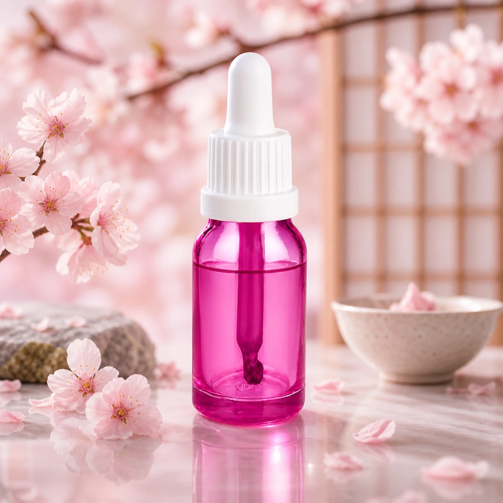 10 ml pipetteflaske hvid Originality skruelåg PurpleLine UT18/10 Elegant 10 ml pipetteflaske i lyslilla med hvid dråbehætte OV PurpleLine UT18/10