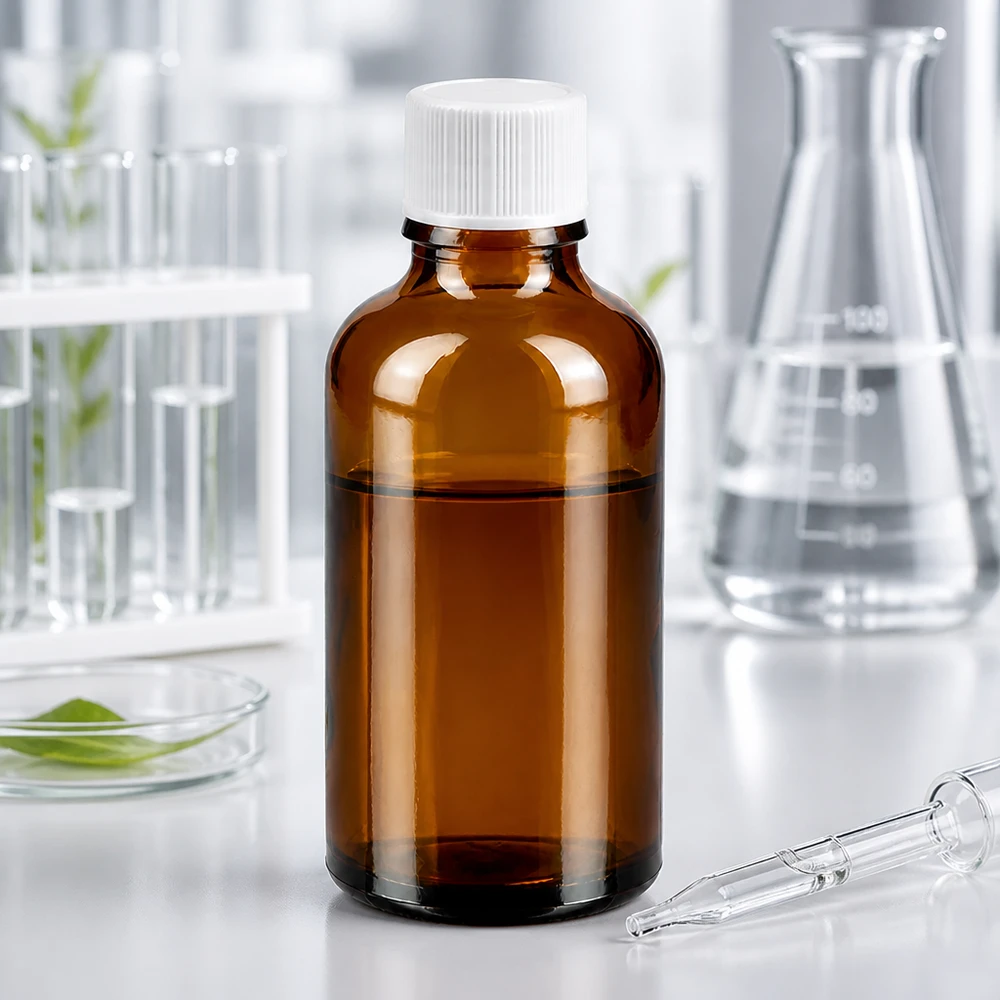 50 ml flaske 11 mm SV hvid STD BrownLine UT18/50 50 ml ravfarvet glasflaske med pipette til præcis dosering af tinkturer og flydende præparater