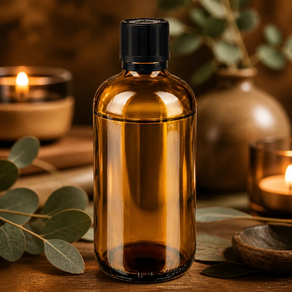 Apotfl. brun 100ml dryp v. Pr 1mm s. KiSi Bliw OV 100 ml apotekers brun glasflaske med 1 mm dråbeåbning og sort originalitetslukning