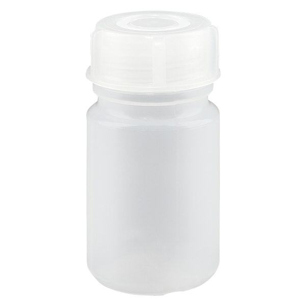 50 ml laboratorieflaske med bred hals og skruelåg