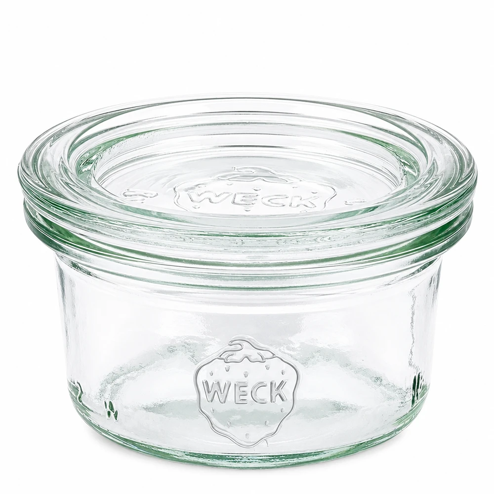 50 ml Briller med glaslåg WECK RR60 WECK glas 50 ml med glaslåg RR60 Transparent syltetøjsglas til marmelade og konserves