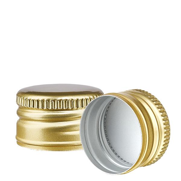 PP22 guld aluminiumshætte uden rullet kant PP22 guld aluminiumshætte uden rullet kant