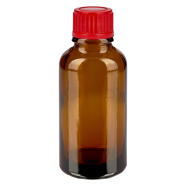 30 ml flaske 11 mm SV rød STD BrownLine UT18/30