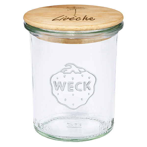 Træcover "Livèche" med WECK-glas renversé 160 ml Træcover "Livèche" med WECK-glas renversé 160 ml