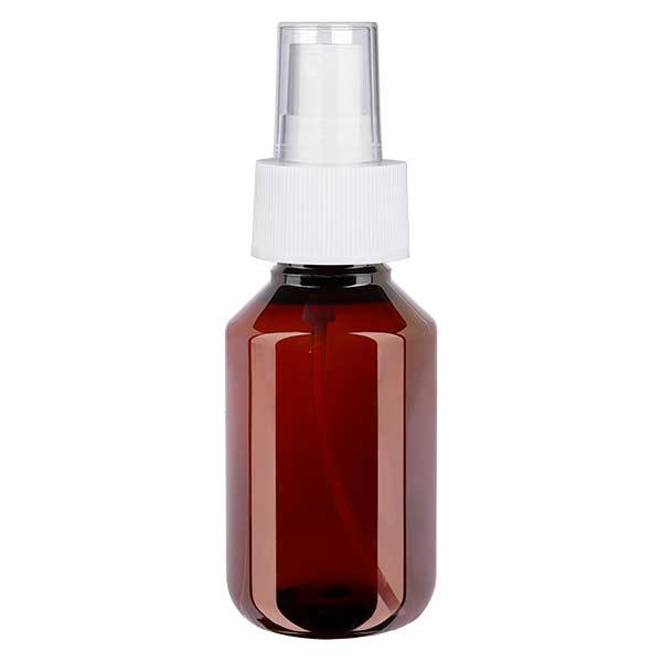 PET-flaske 100 ml med forstøver hvid PET-flaske 100 ml med forstøver hvid